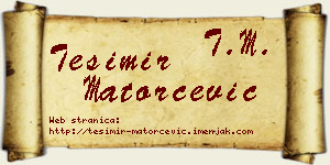 Tešimir Matorčević vizit kartica